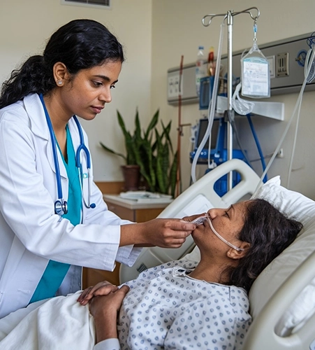 Specialized medication handling offers relief pain and comfort before transitioning to palliative care.
